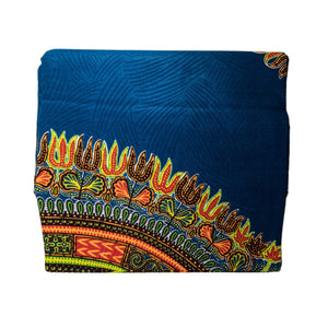 African Dashiki Fabric - Blue 113 (6 Yards)
